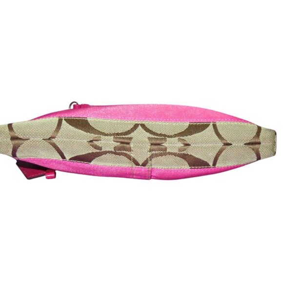 Coach 2006 Cursive Creed Limited Edition Signature Pink Stripe Demi Handbag - Picture 5 of 11